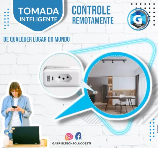 Tomada Inteligente Smart Plug Wi-Fi 16A 