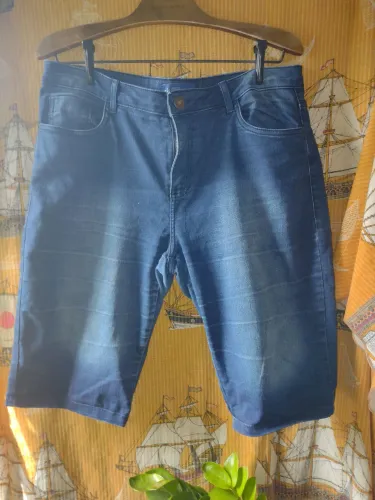 Bermuda Jeans Masculina Azul