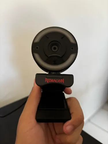 Webcam Gamer Redragon Oneshot USB com Luz LED Full HD