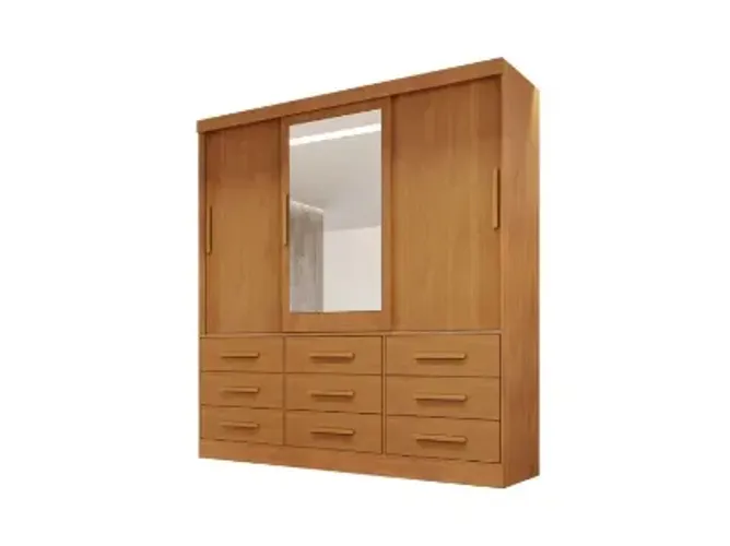 Guarda Roupa Portas de Correr com Espelho PRONTA ENTREGA