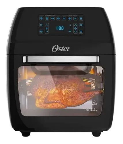 Fritadeira Elétrica Air Fryer Oven Oster 3 em 1 capacidade de 12L e potência de 1800W