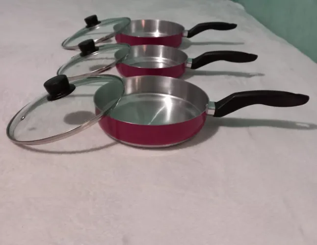 Kit de frigideiras de alumínio 