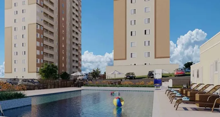 Apartamento na planta na zona oeste de Sorocaba - 2 quartos + varanda