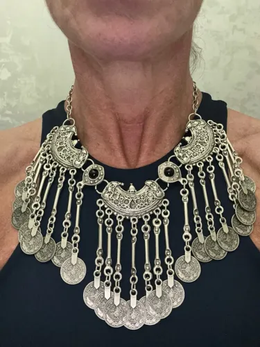 Gargantilha 23 Moedas em prata