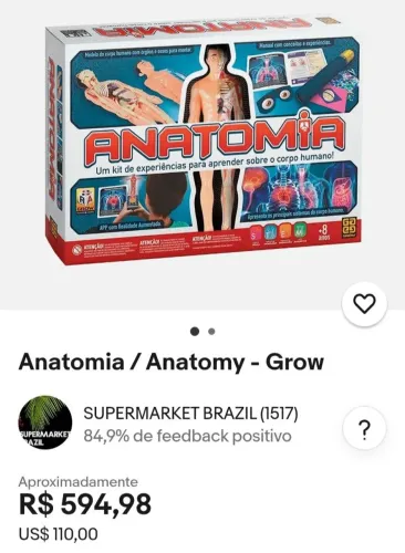 Anatomia - Kit de Experiências Grow para estudantes