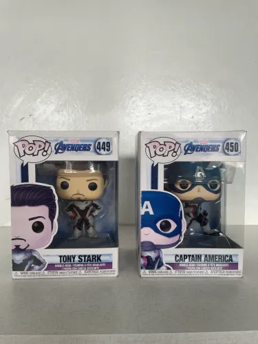 Funko pop Tony Stark e Capitão América