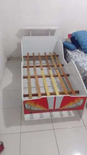 Cama Infantil Carro Veloz Vermelha 100% MDF Tuboarte - Montagem Grátis