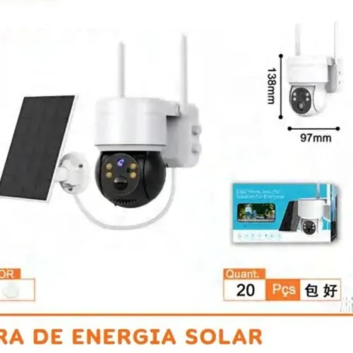 Câmera de Segurança Solar - Fácil Instalação