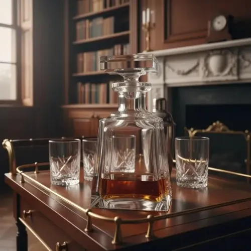 Garrafa Licoreira Vintage de Cristal Tcheco - Oferta Namorados!