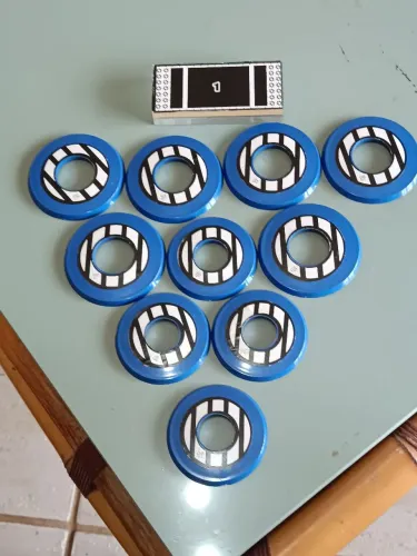 Futebol de botão Time argola azul 