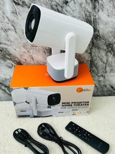 Projetor Cinema 4k Com Som De 42w Conexão Bluetooth Wi-fi 5g Cor Branco Basike Ba-TY130