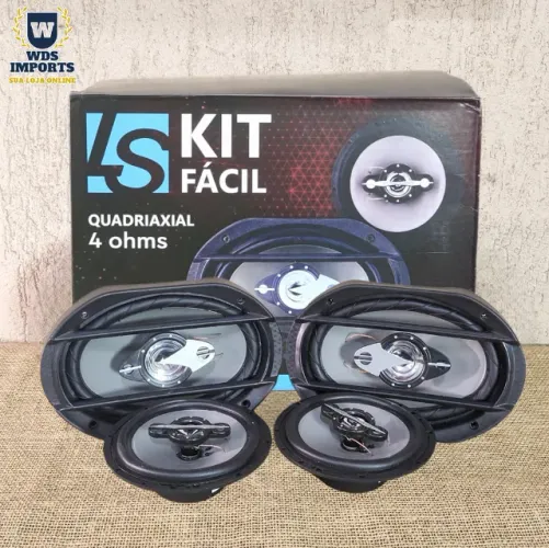 Auto Falantes Kit Fácil Quadriaxial  6x9  e 6 Polegadas 280W