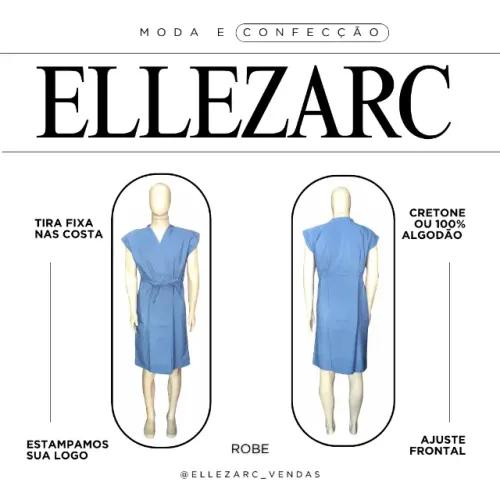 Robe Hospitalar em Cretone Manga Japonesa (personalizável)