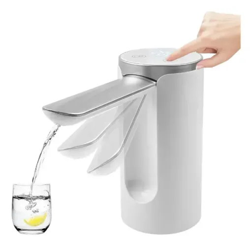 Bomba Elétrica para Garrafão B-MAX BM-F1111 White com Display Digital Recarregável- WZetta