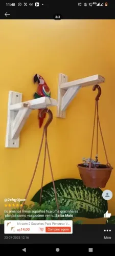 Mão francesa de madeira 