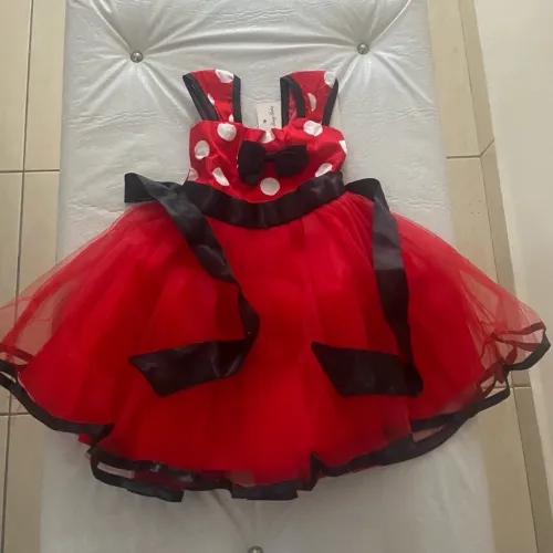 Vestido Temático Minnie Mouse - Festa Infantil