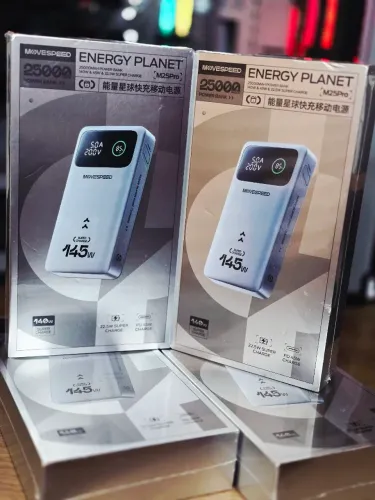 Powerbank MOVESPEED M25 Pro 25000mAh 145W - Carga ultrarrápida e display inteligente!