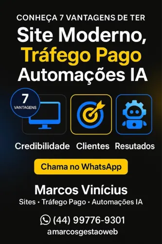 Gestor de Tráfego, Sites & Automações com I.A