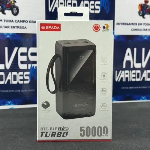 Carrregador Portátil Turbo Power Bank 50000mAh Super Potência