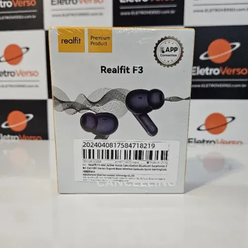 Fone sem fio Realfit F3 ANC Bluetooth Novo