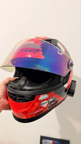 Capacete LS2 FF358 Bullet Black Red
