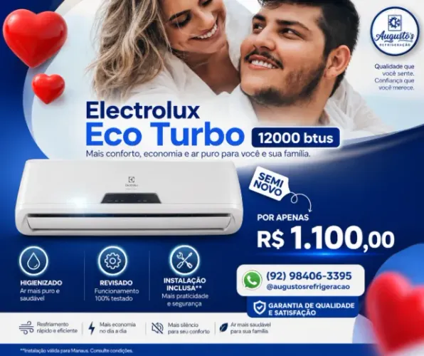 Vendo ar condicionado Electrolux Eco Turbo 12000 btus