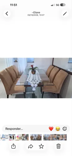 Mesa de jantar com 6 cadeiras