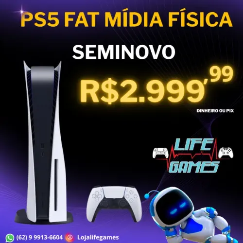 Playstation 5 Fat Físico seminovo com garantia, loja física