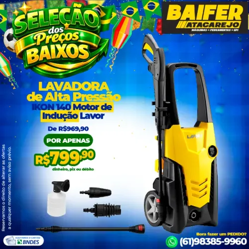 Lavadora de Alta Pressão IKON 140 Motor de Indução Lavor