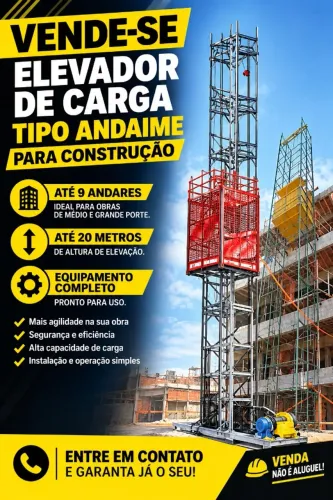 ELEVADOR PARA CONSTRUÇÃO CIVIL