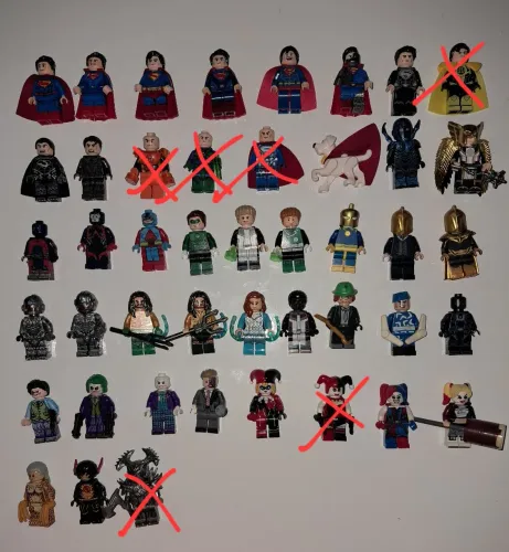 Minifiguras compatível bloco de montar DC - Superman, Batman e Mulher Maravilha