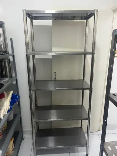 Estante industrial inox 5 prateleiras 80x40x200