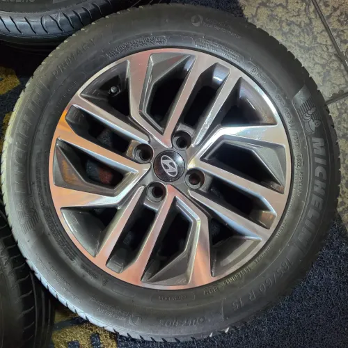 RODAS HYUNDAI HB20 ARO 15 4X100 ORIGINAIS E PNEUS 185/60