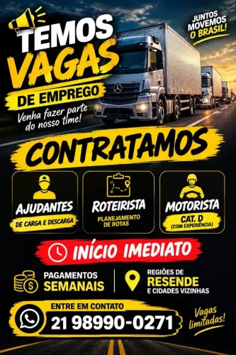 Estamos Contratando início imediato