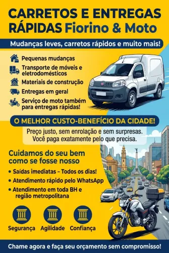 CARRETO BH E REGIÃO COM MELHOR PREÇO