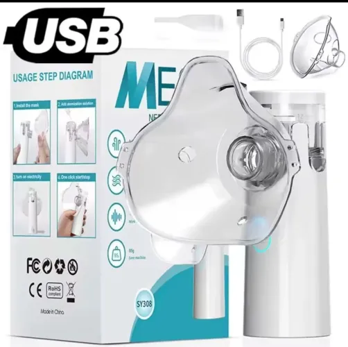 Inalador e Nebulizador Portátil Ultrassônico USB - Silencioso e Compacto