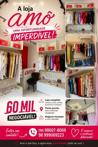 Passo loja física de roupa feminina no Cohatrac IV