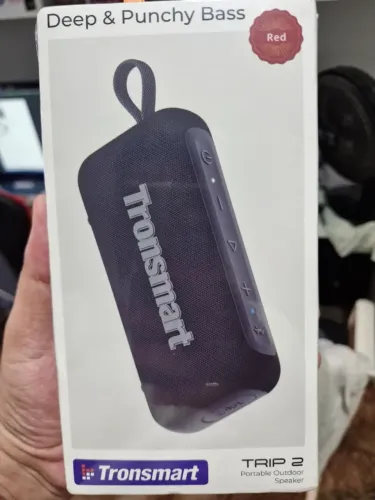 Caixa De Som Tronsmart Trip 2 Vermelha   Na uzimanu_importados