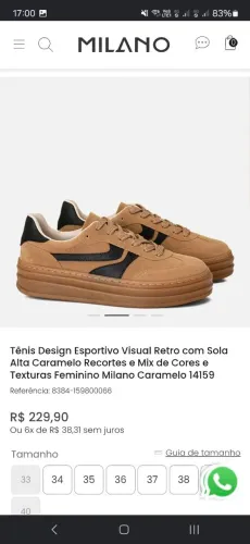 Tênis design esportivo visual retro
