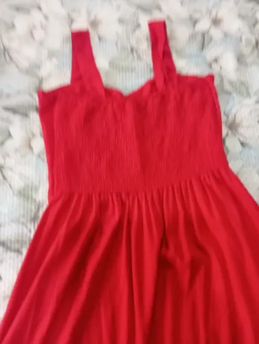 Vestido longo casual vermelho