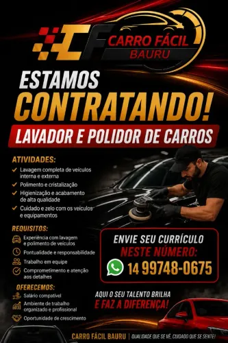 Preciso de Lavador de carros