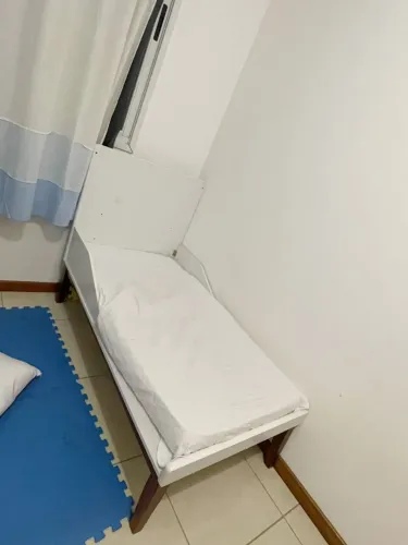 Cama Infantil Mini Cama Mdf / Madeira Com Grade De Proteção