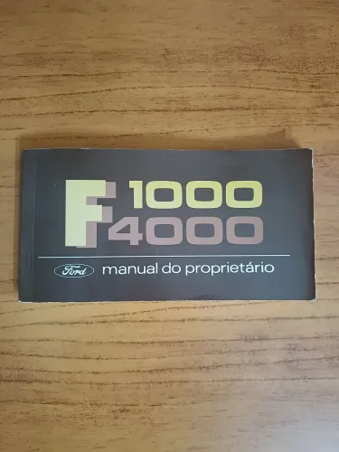 Manual do proprietario original F1000 1986/87