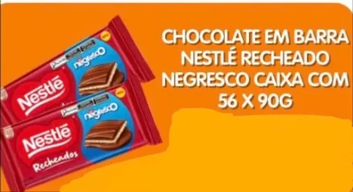 Caixa de chocolate com 56 unidades