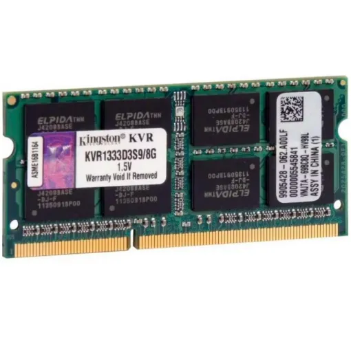 Memória RAM Kingston 8GB DDR3L 1333MHz p/ Notebook (KVR1333D3S9/8G) - Produto Novo
