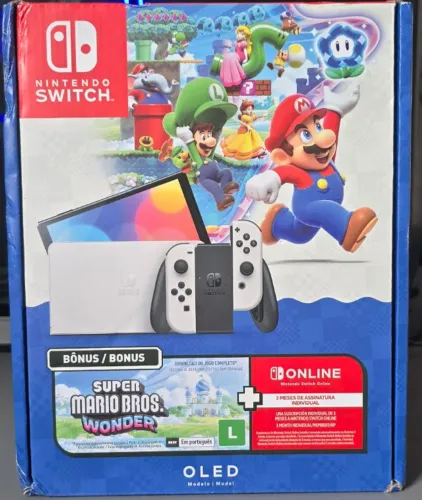 Nintendo Switch Oled + Jogo Mario Wonder - Trocas