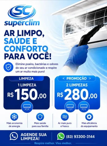 Promoção limpeza de ar condicionado