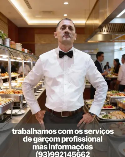 Trabalhamos como garçom!