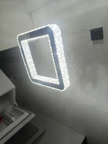 Lustre Quadrado Cristal Legítimo K9