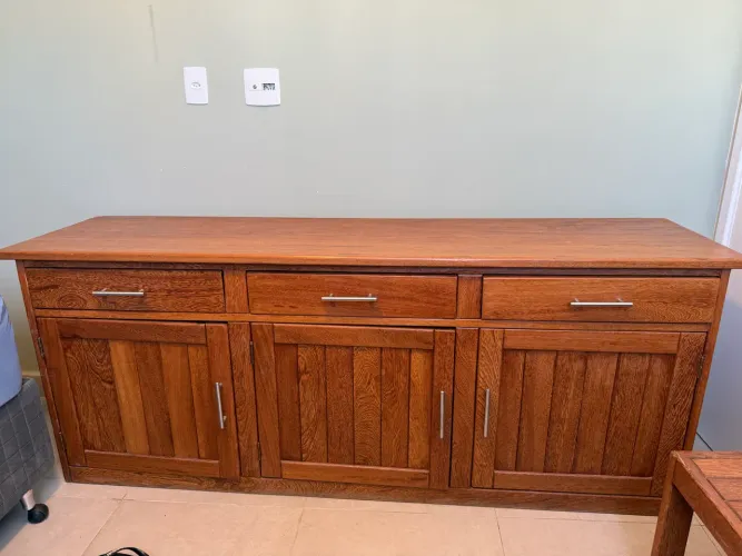 Buffet/Aparador 2m em madeira maciça Angelim Pedra